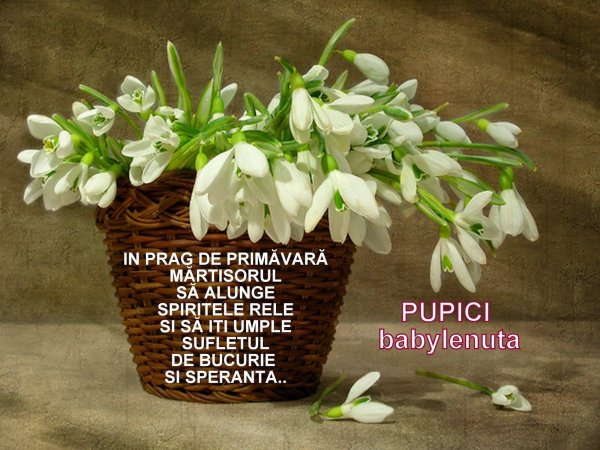 корзинка с подснежниками