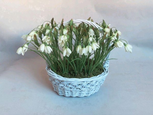 корзина с подснежниками