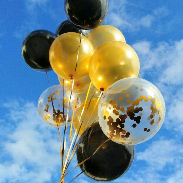 шарики золото с черным