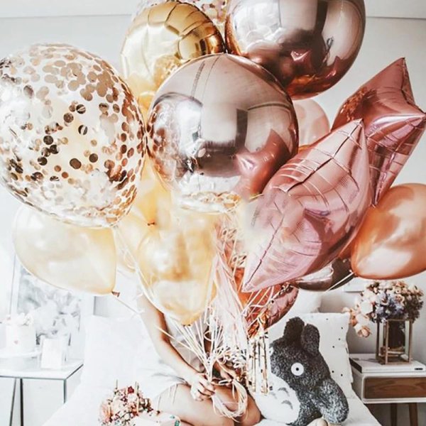 шар розовое золото