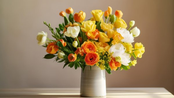 букет с тюльпанами