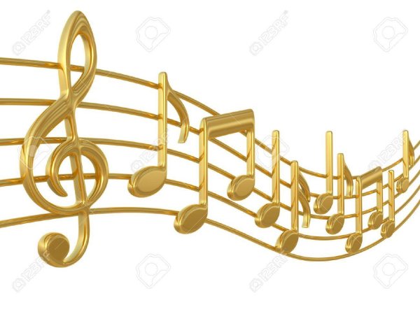 нотный стан золотой