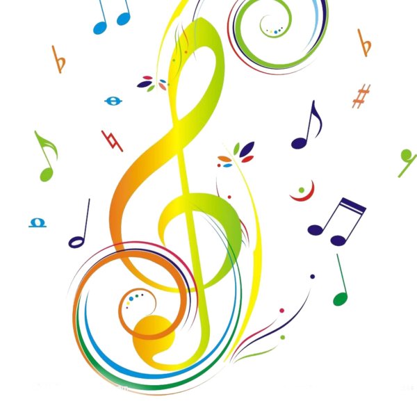 разноцветные ноты