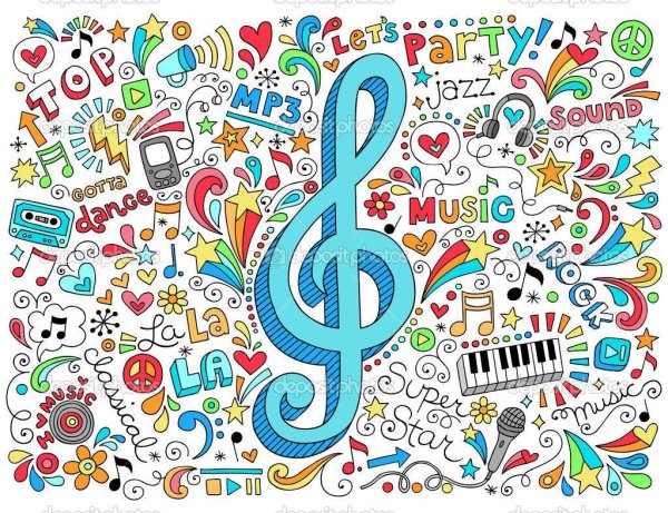 обложка на тетрадь по музыке