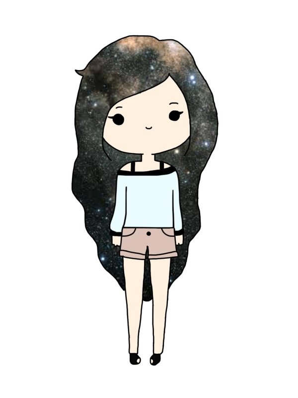 девочка рисунок для срисовки