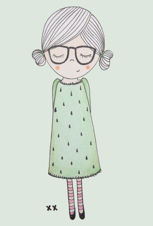 девочка рисунок для срисовки