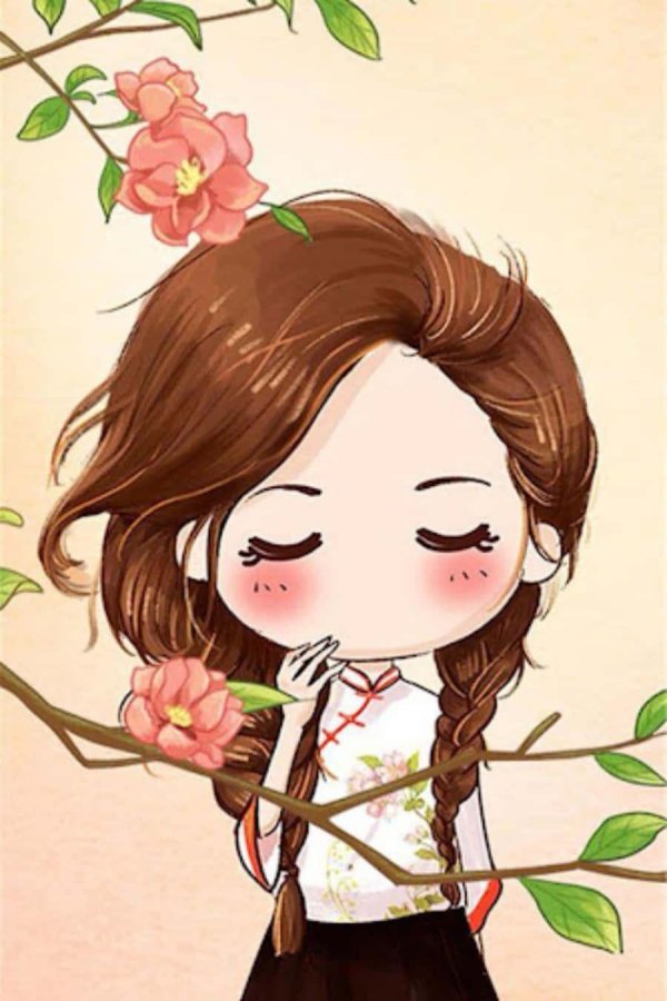 милая мультяшная девочка