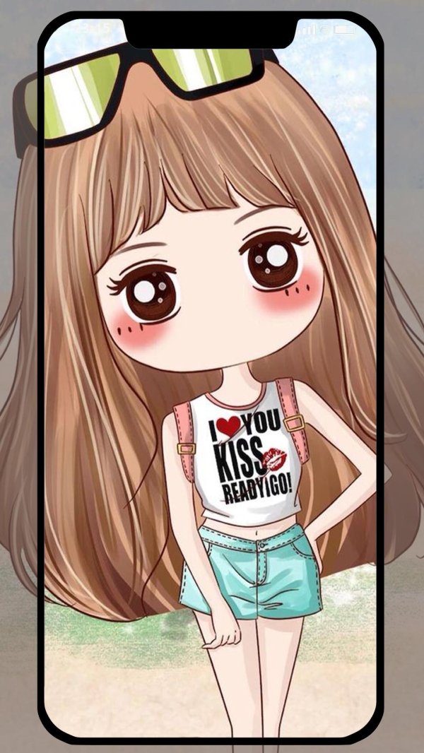 милая мультяшная девочка