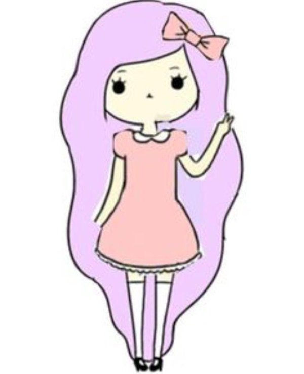 девочка рисунок для срисовки