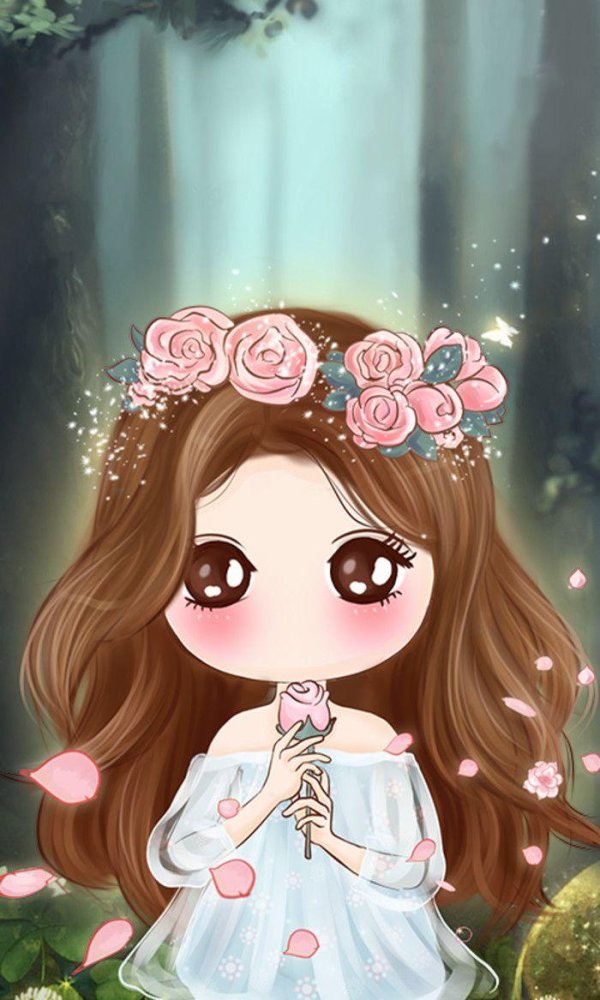 красивая мультяшная девочка