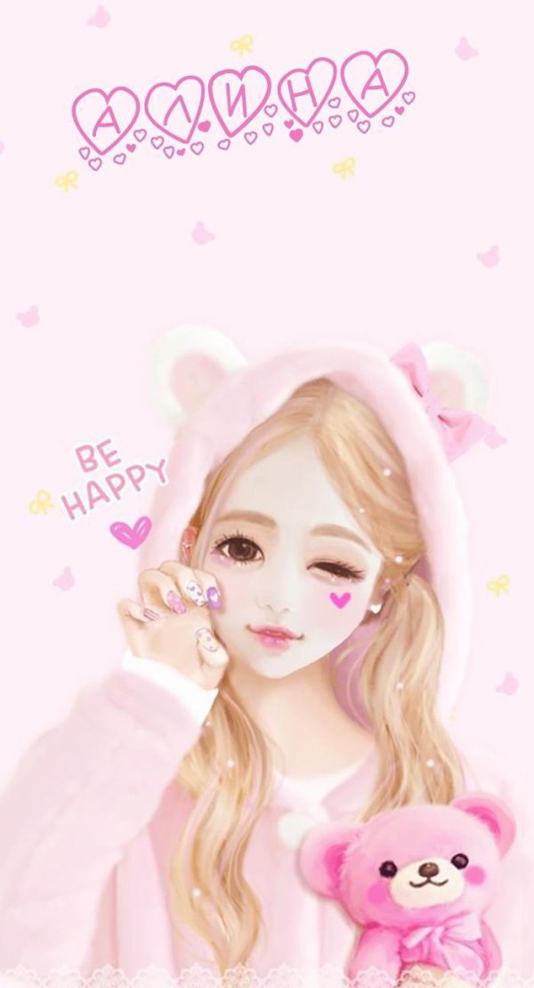 милая мультяшная девочка