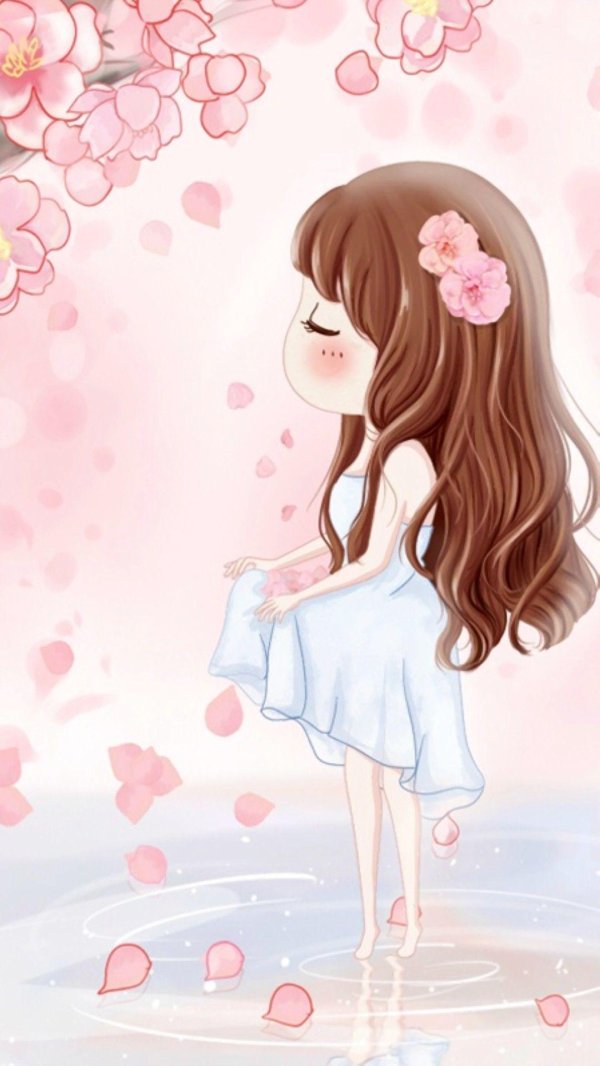 милая мультяшная девочка