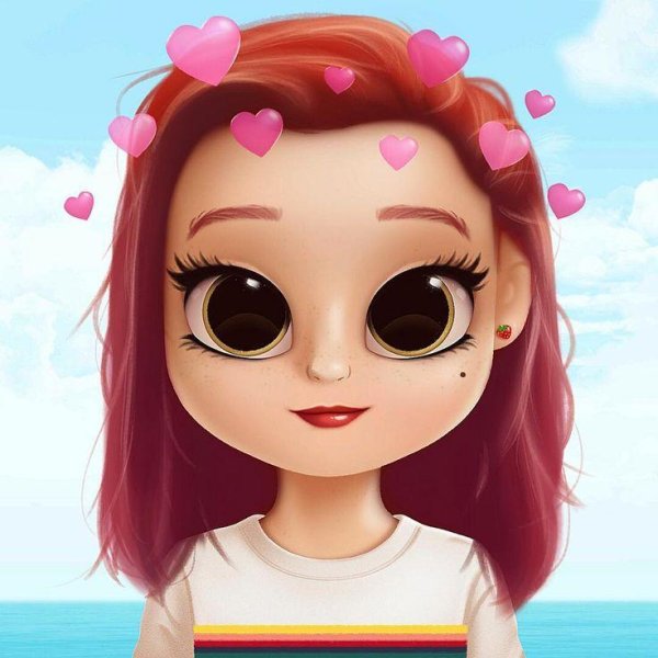 милая мультяшная девочка