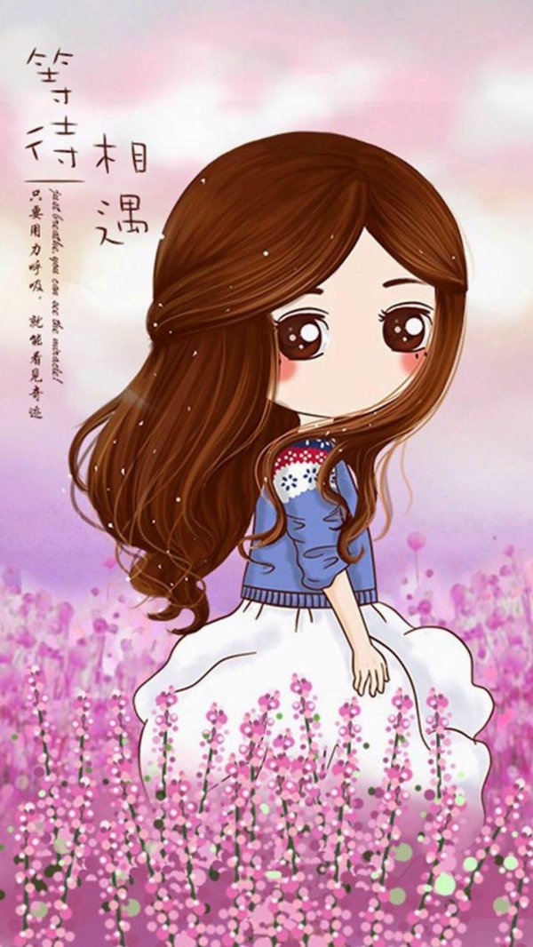 красивая мультяшная девочка