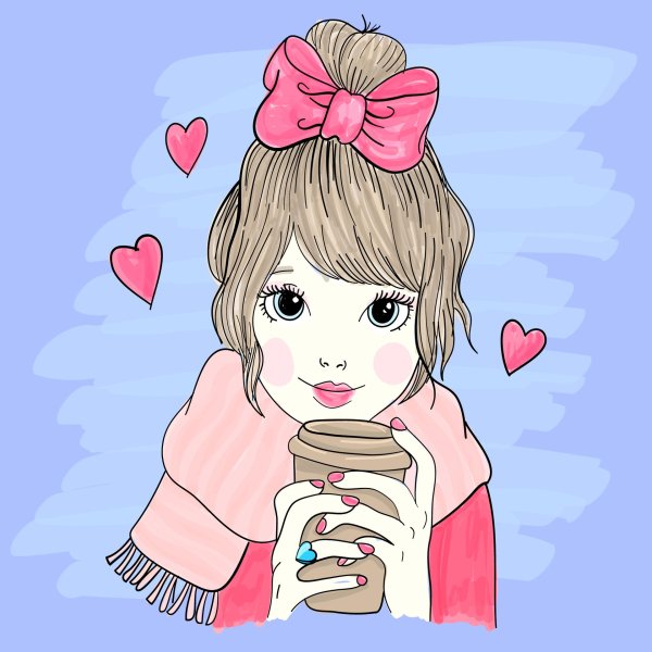 красивая девочка рисунок