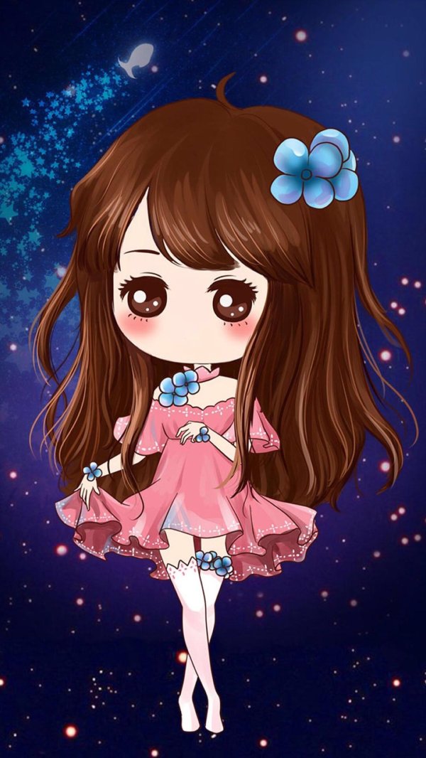 милая мультяшная девочка