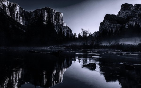 горы озеро yosemite national park