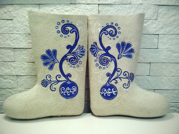 роспись валенок