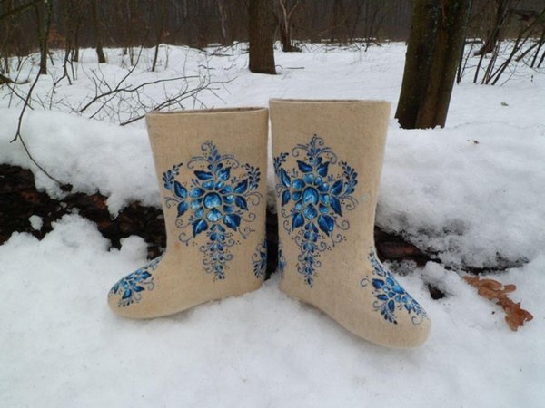 украшение валенок