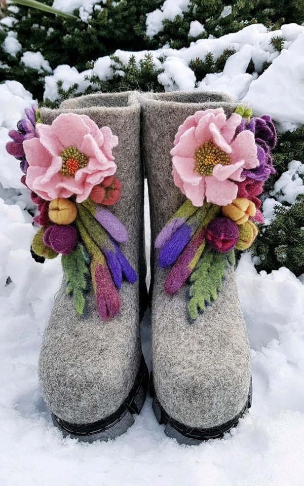 стильные валенки