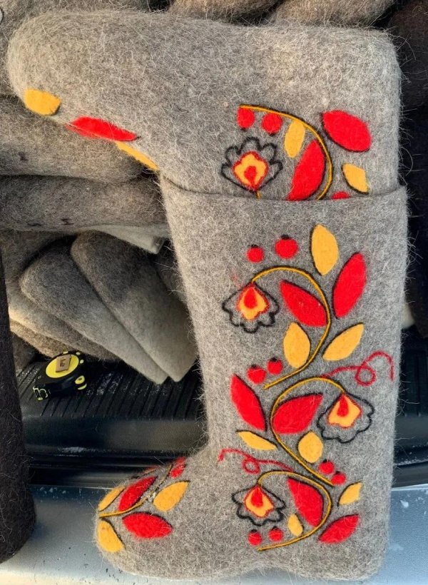 валенки с рисунком