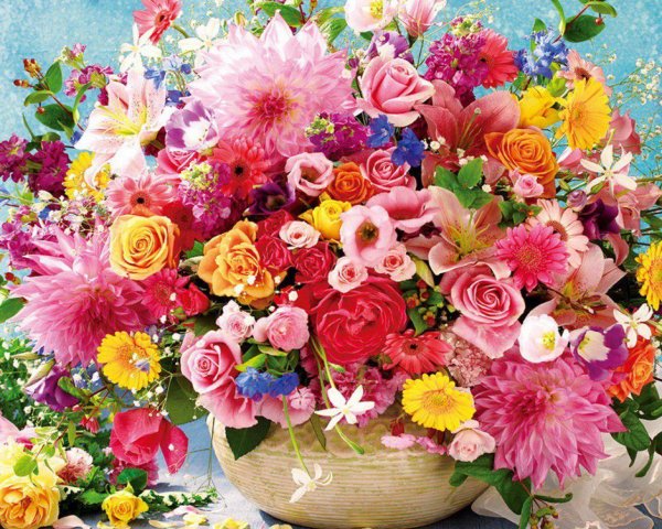 летние букеты цветов