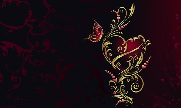 сердце с узорами