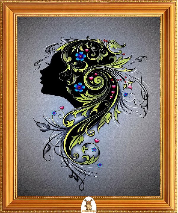 вышивка девушка