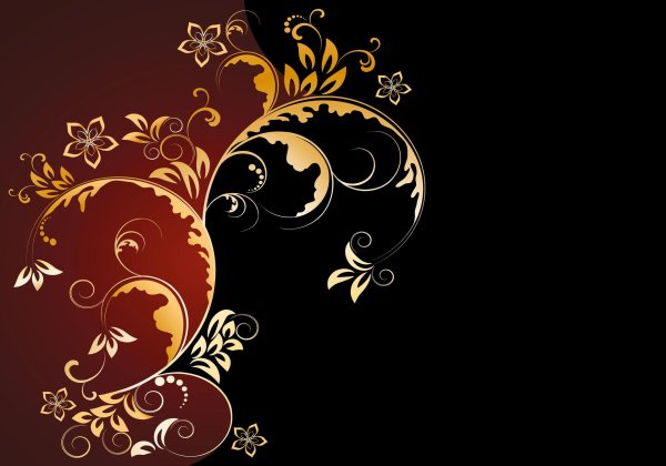 черно золотой фон