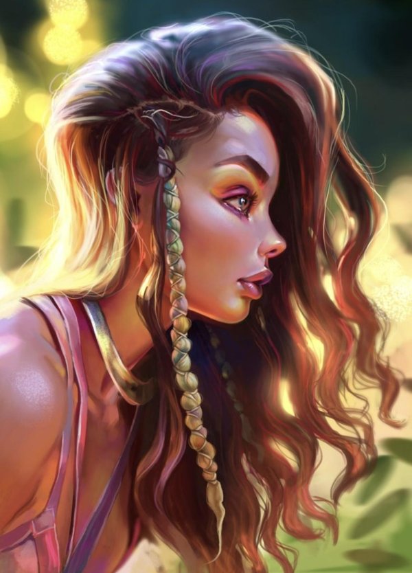 красивые рисованные девушки