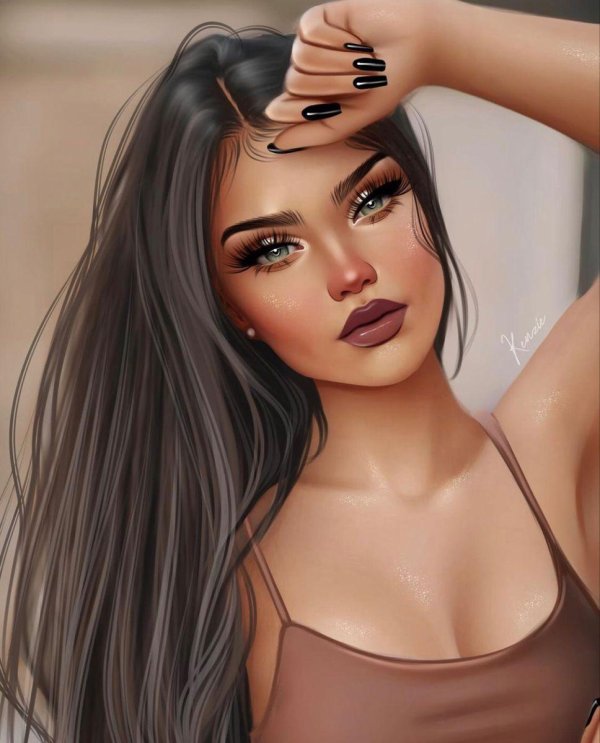 рисунки красивых женщин