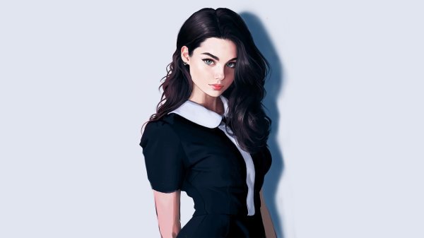 брюнетка арт