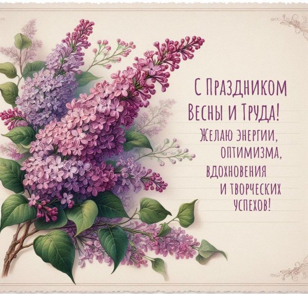 открытка с сиренью