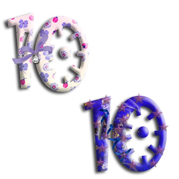 красивая цифра 10