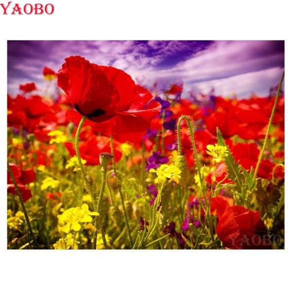 пейзаж с маками