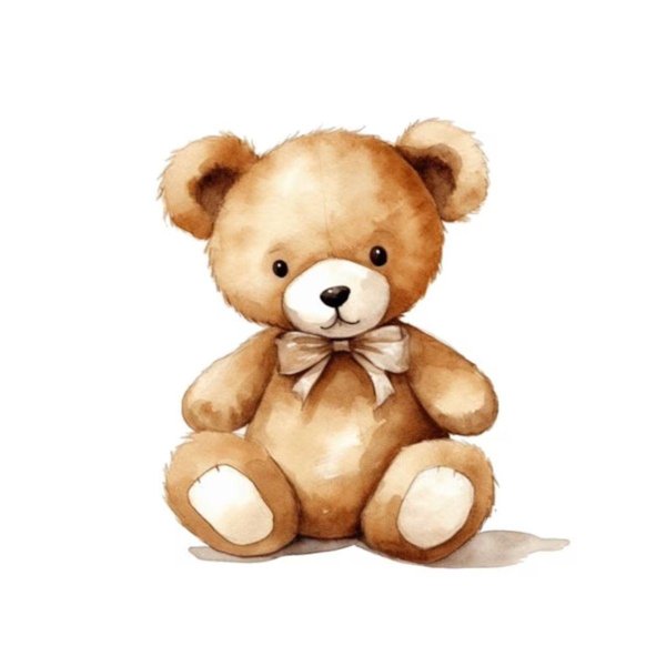 teddy bear watercolor