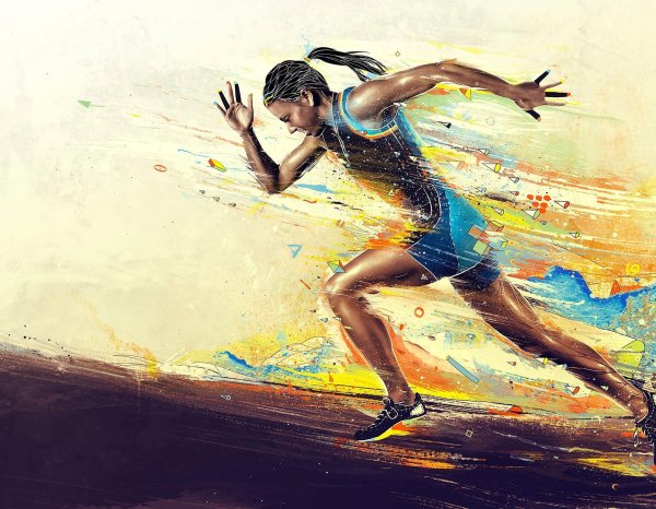 картина спортсмены