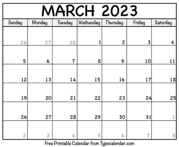 march 2025 calendar