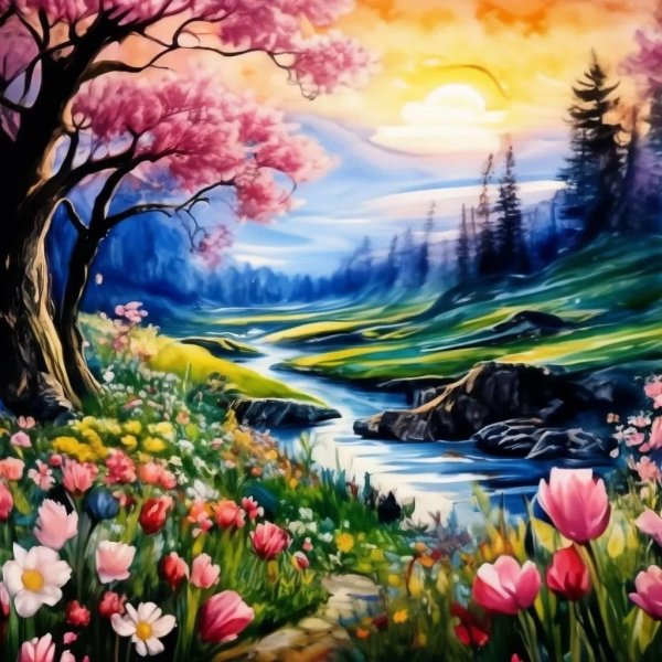 весенний пейзаж картина