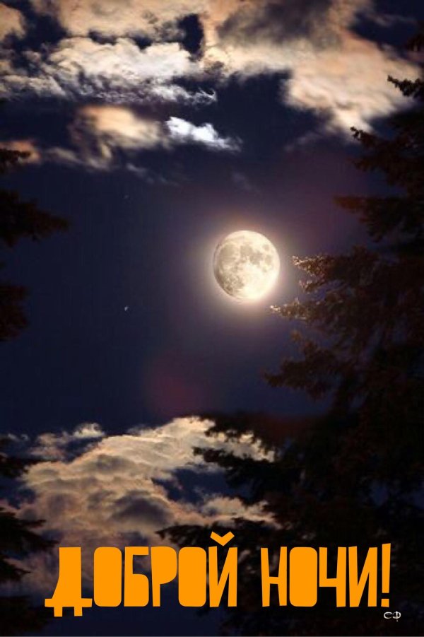 светит луна