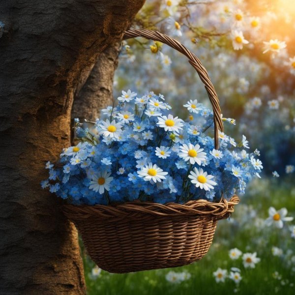 букет незабудки