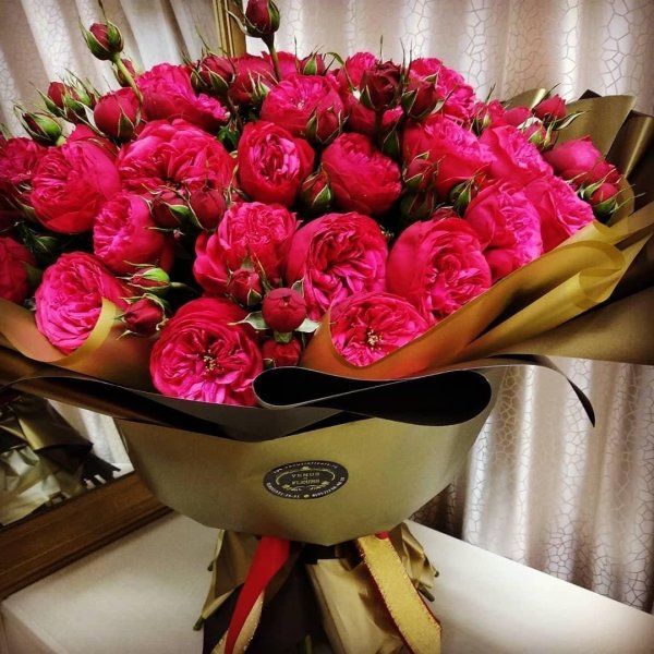 пионовидная кустовая роза