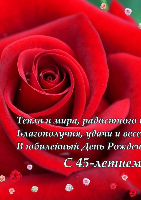 поздравление с 45 летием