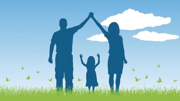 силуэт семьи