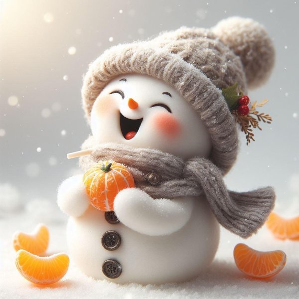 милые снеговики