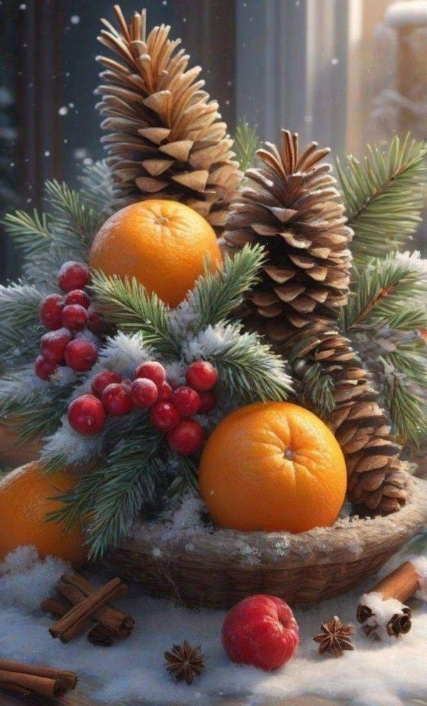 мандарины и елка