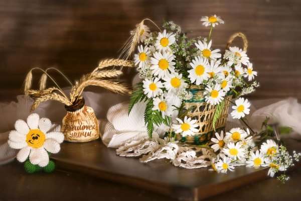 ромашки и колоски