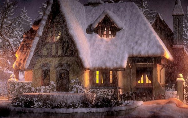 сказочный зимний дом