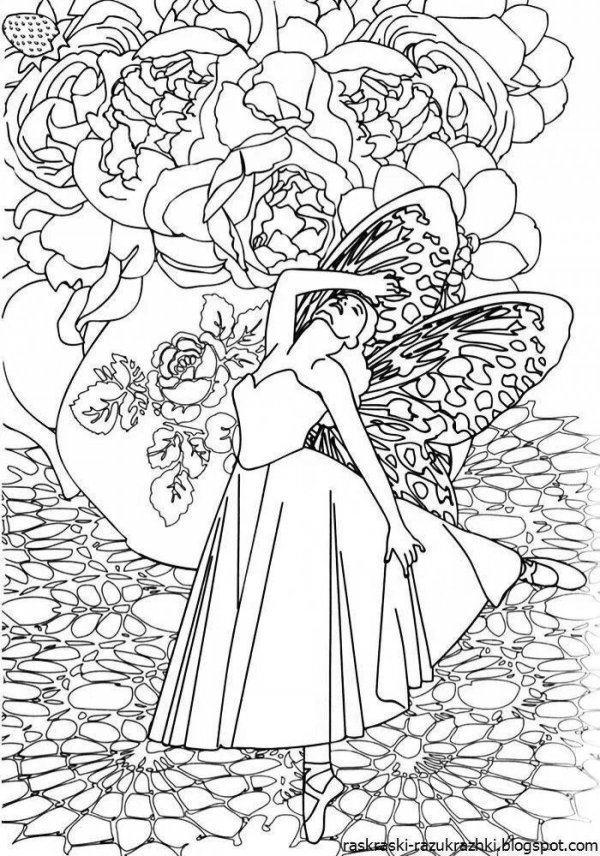 раскраски антистресс феи