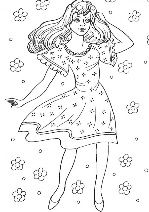 модные девочки раскраска